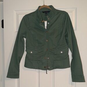 White House Black Market Olive Utility Jacket